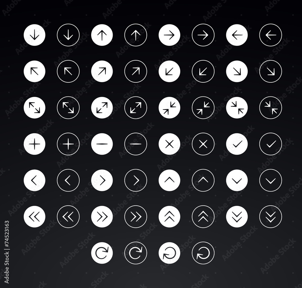 Arrow icon set Arrow icon set