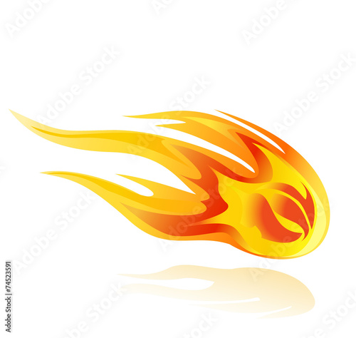 fireball orcomet vector illustration photo