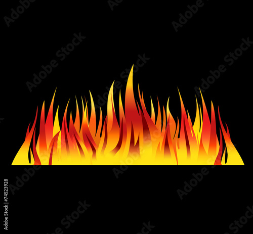 fire background flames vector illustration