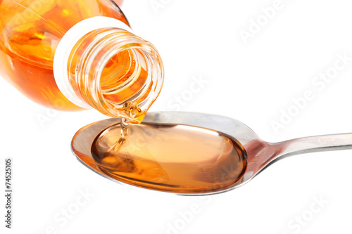 Cough syrup, close-up