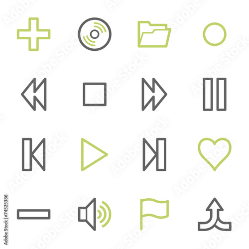 Free Download Media player web icons set - GFXLoad