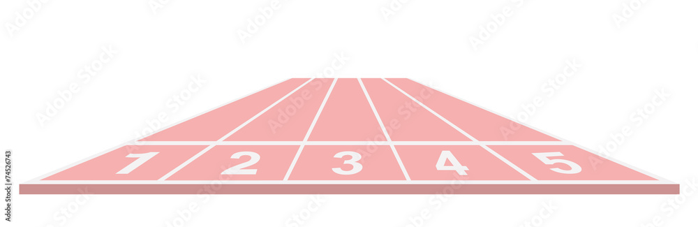 Running track in pink design