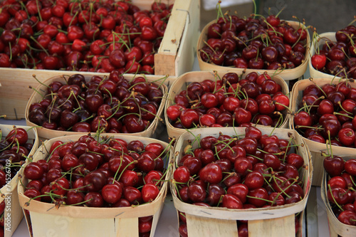 Cherries at a French market