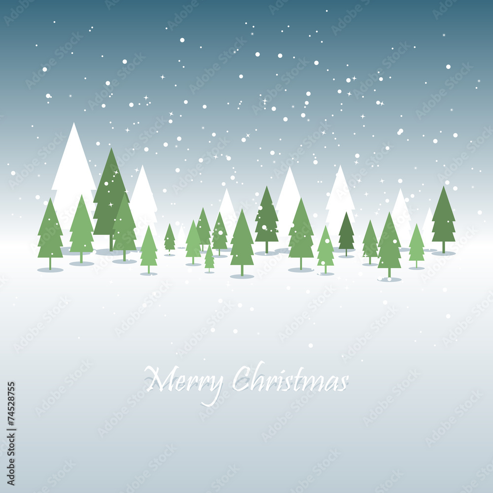 Christmas Card Winter Landscape