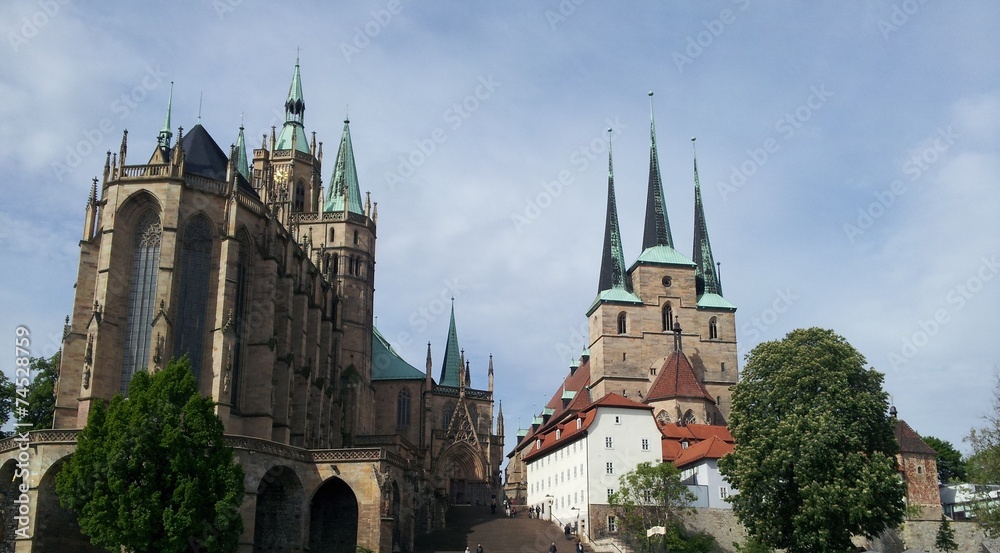 Erfurt, Blick auf Dom und Kirche