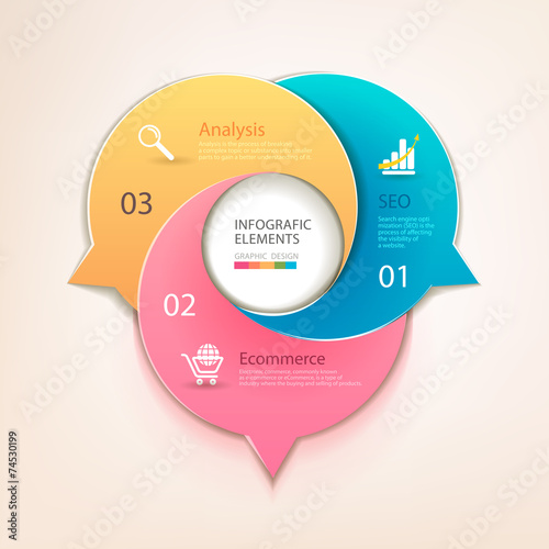 Modern business circle bubbles options banner