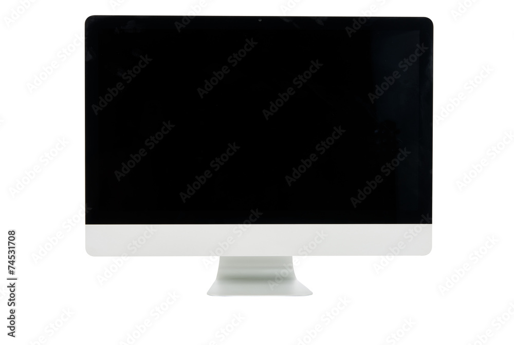 White computer monitor isolated White computer monitor isolated