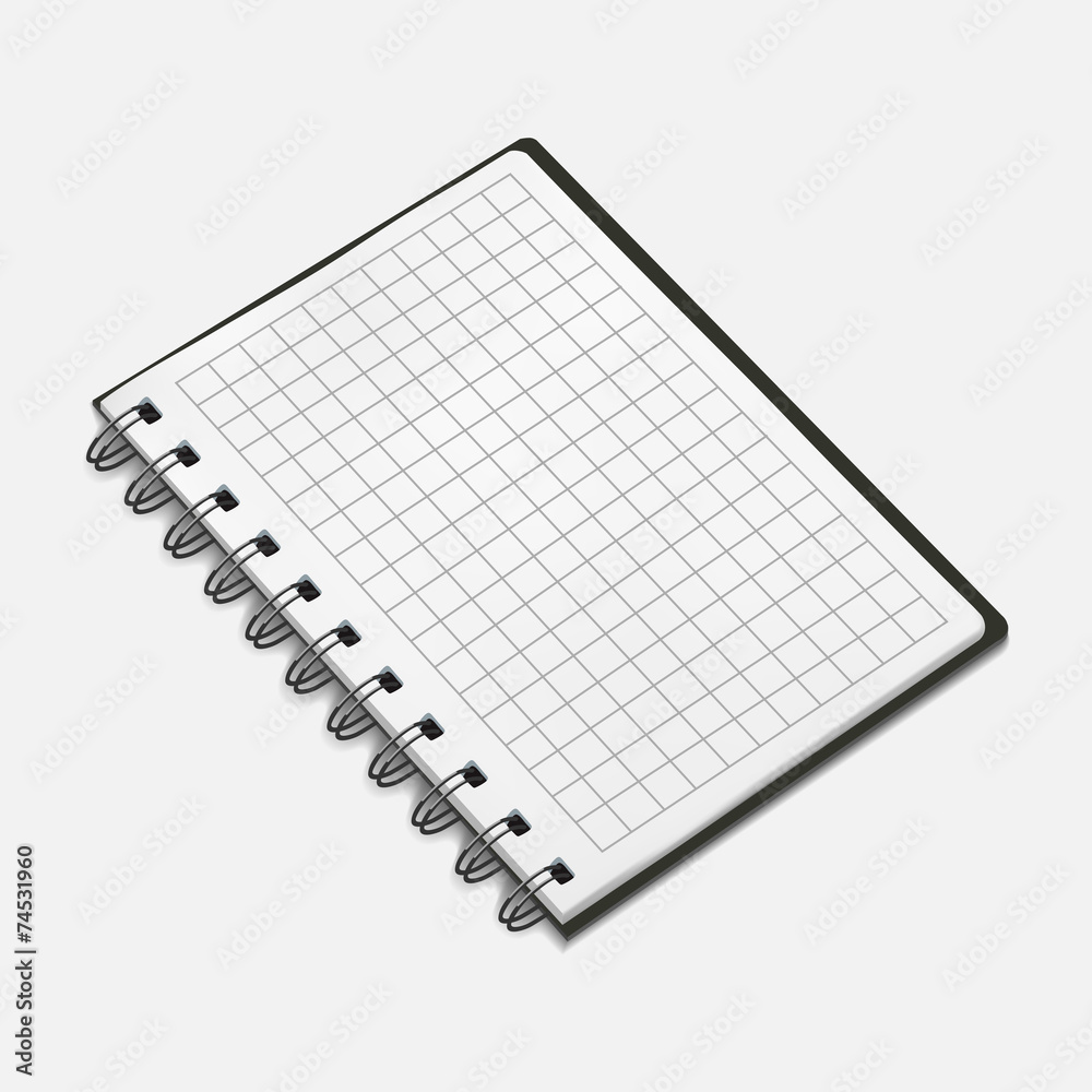 Vector illustration of spiral notebook Vector illustration of spiral notebook