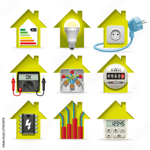 Electricity Home Icons