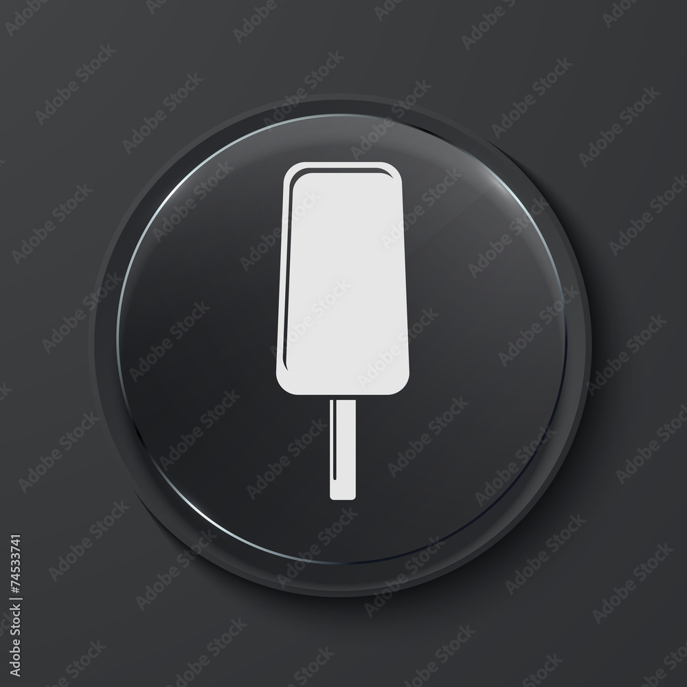 Vector modern black glass circle icon. Vector modern black glass circle icon.