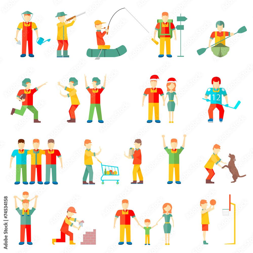 People in different situations  vector