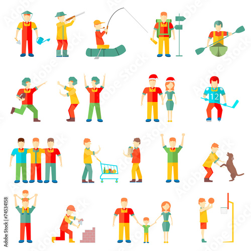 People in different situations  vector photo