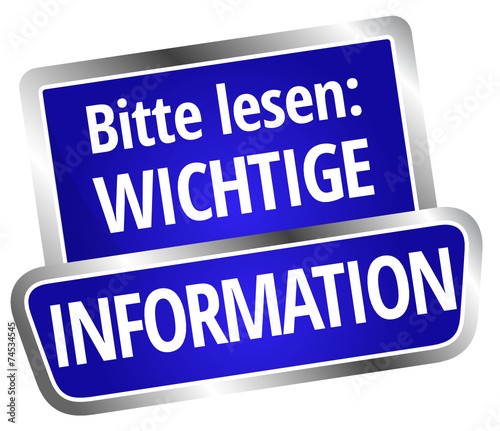 Bitte lesen: Wichtige Information