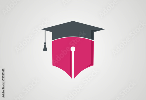Pen graduate logo illustration