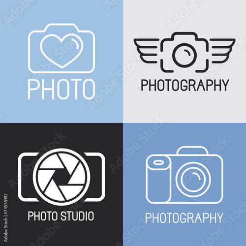 Vector set of photography logos