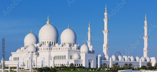 Panoramic view of famous Sheikh Zayed Grand Mosque