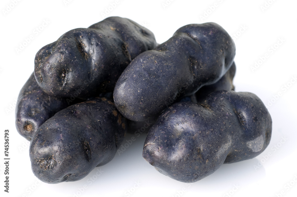 Blauviolette, blaue, Kartoffeln, Vitelotte, Blauviolette, blaue, Kartoffeln, Vitelotte,