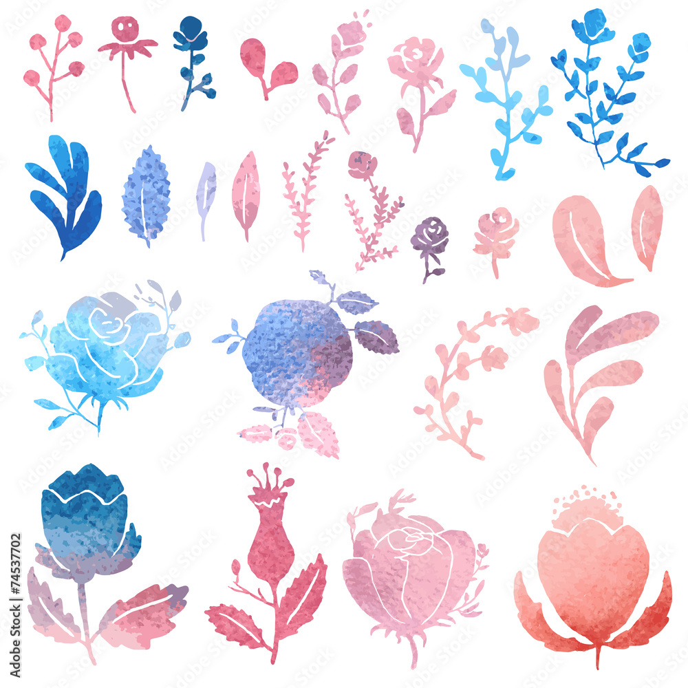 Watercolor nature clip art. Watercolor nature clip art.
