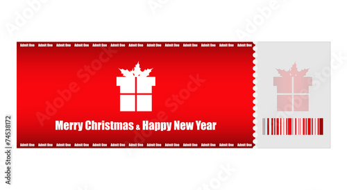 admit one Christmas ticket
