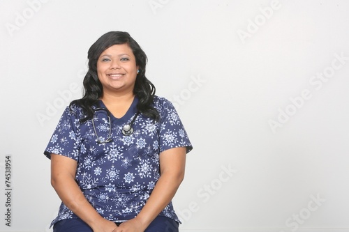 Portrait Female Hispanic nurse photo