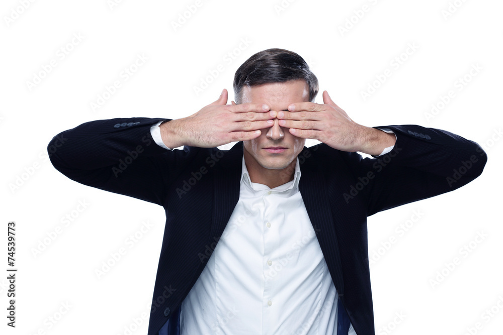 Young confident businessman over white background Young confident businessman over white background
