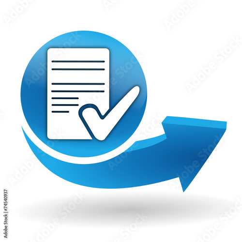 valider cocher sur bouton web bleu