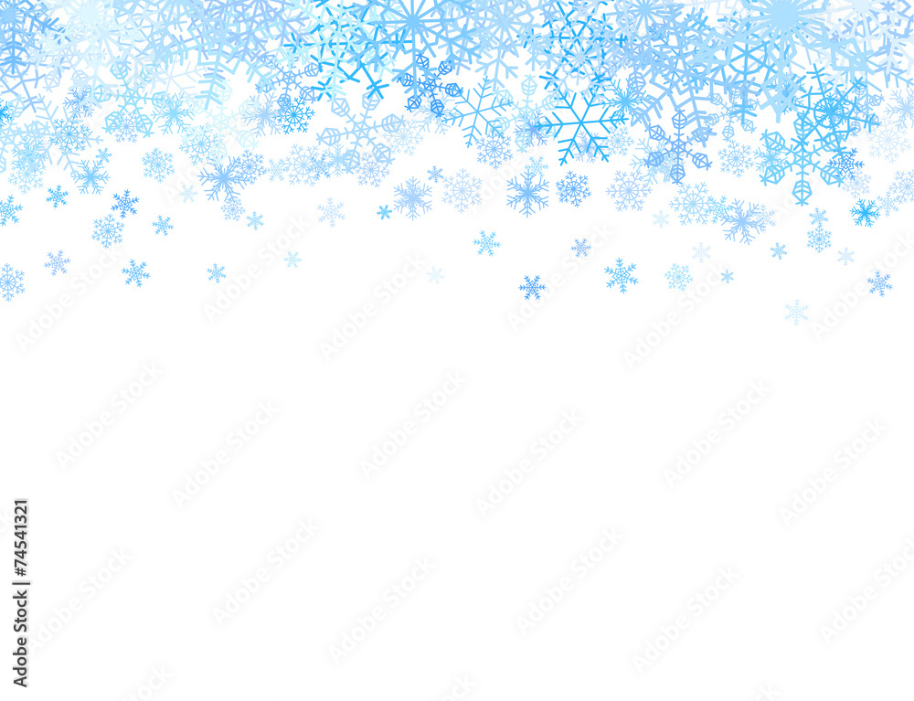 Christmas card with snowflakes on top Christmas card with snowflakes on top