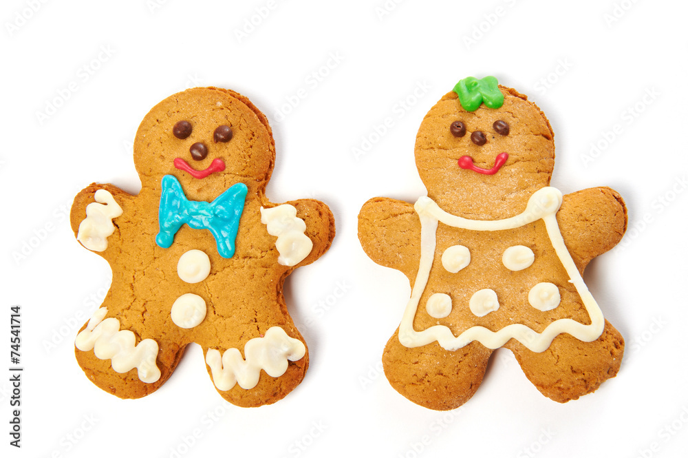 Gingerbread cookies isolated Gingerbread cookies isolated