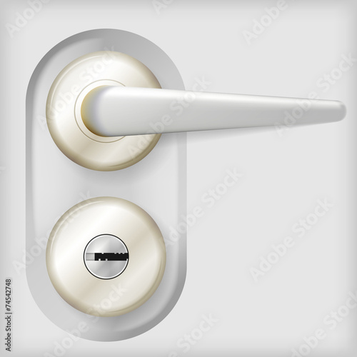 Vector illustration of door handle.