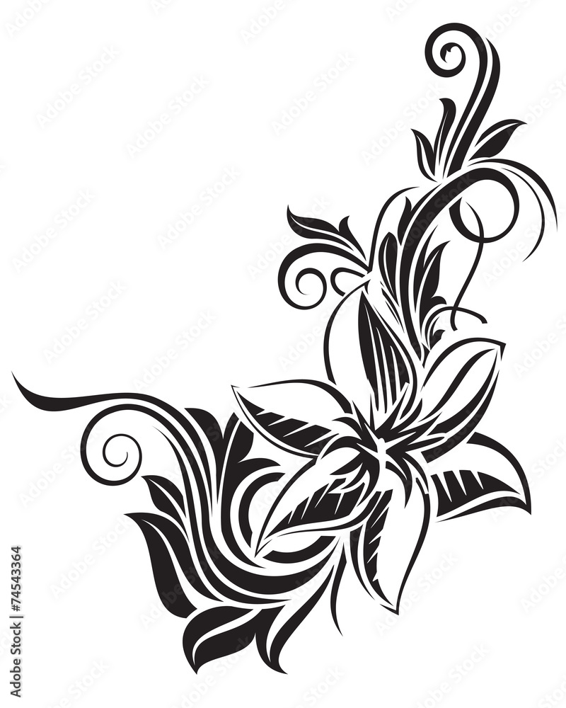 Floral design element Floral design element