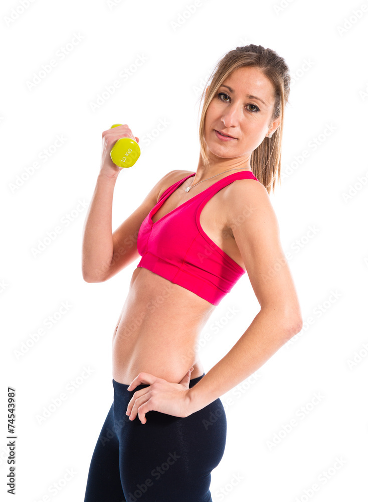Sport woman doing weightlifting Sport woman doing weightlifting