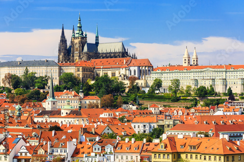 Prague castle and St. Vitus Cathedral, Czech Republic.