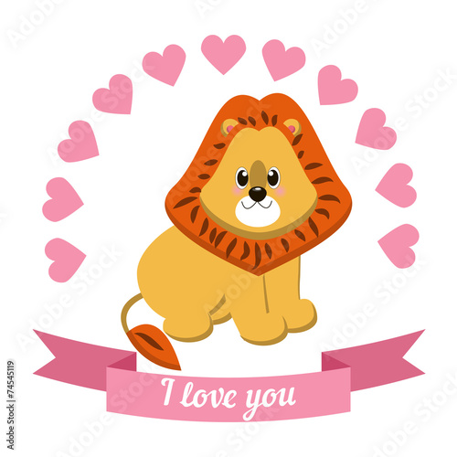Illustration drawn by animal declaration of love