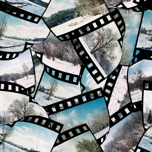Fototapeta Naklejka Na Ścianę i Meble -  Abstract seamless film pattern background