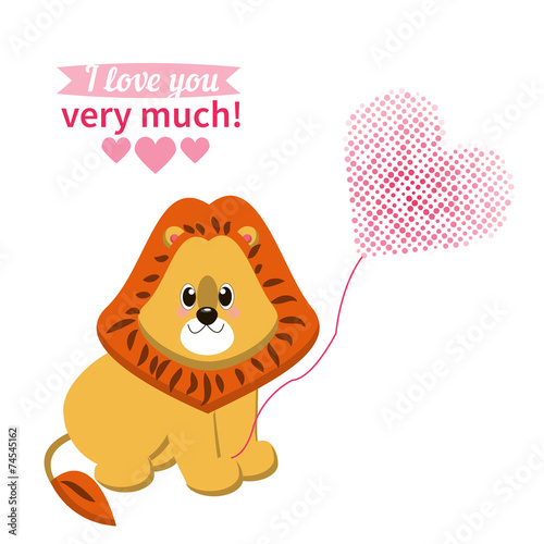 Illustration drawn by animal declaration of love