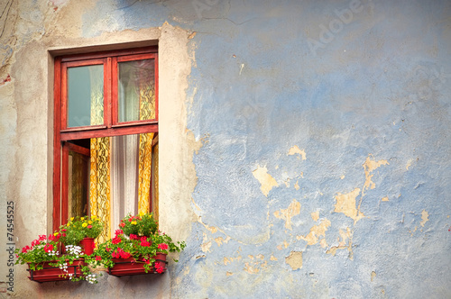 Old Medieval House Window in Sibiu City