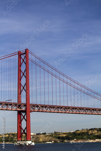 portuguese bridge over the tagus river 