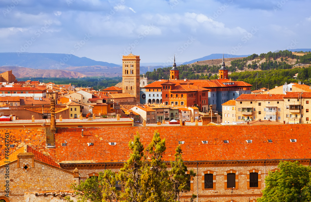 day view of Teruel with landmarks