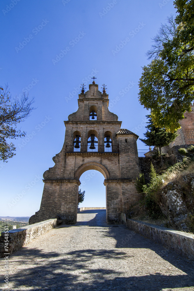  landmark arc bell tower entrance located in Aracena