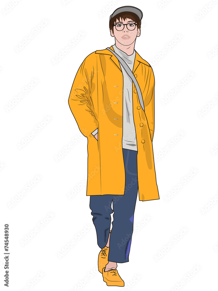 Fototapeta premium 大学生 男 私服