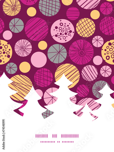Vector abstract textured bubbles Christmas tree silhouette