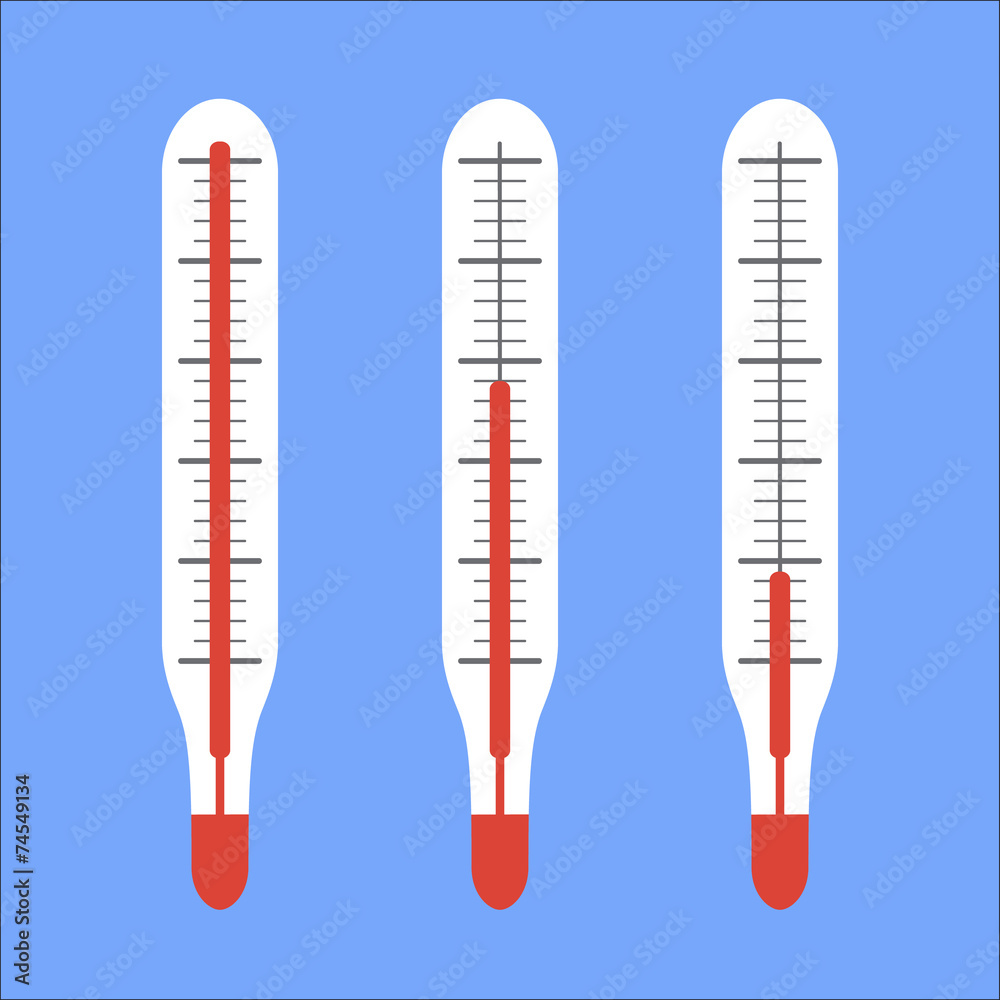 Vector flat thermometer Vector flat thermometer