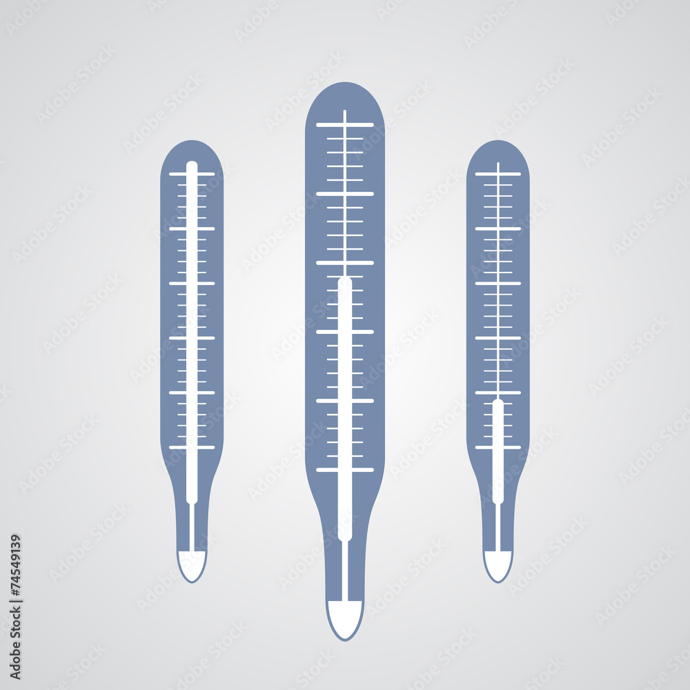 Vector flat thermometer Vector flat thermometer