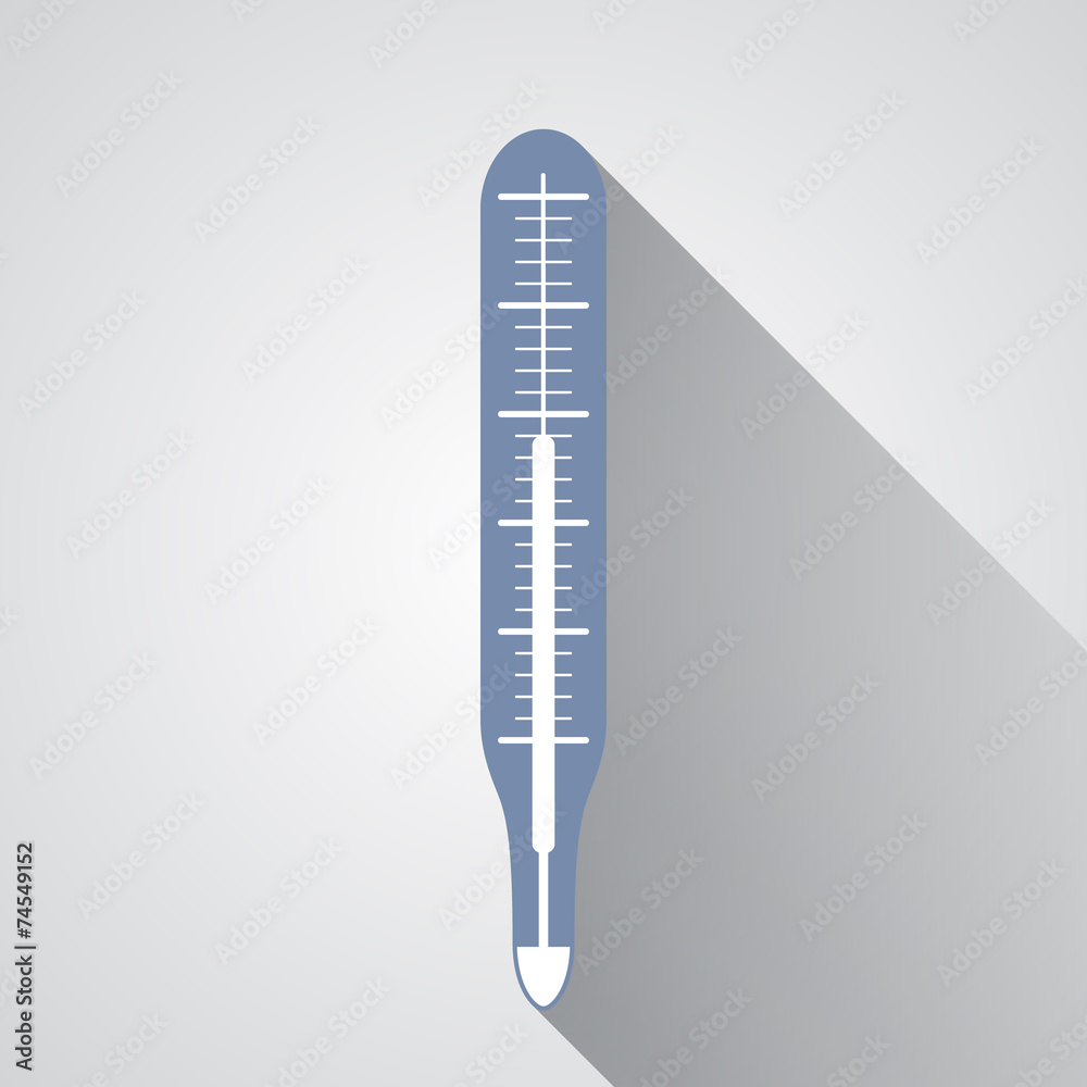Vector flat thermometer Vector flat thermometer