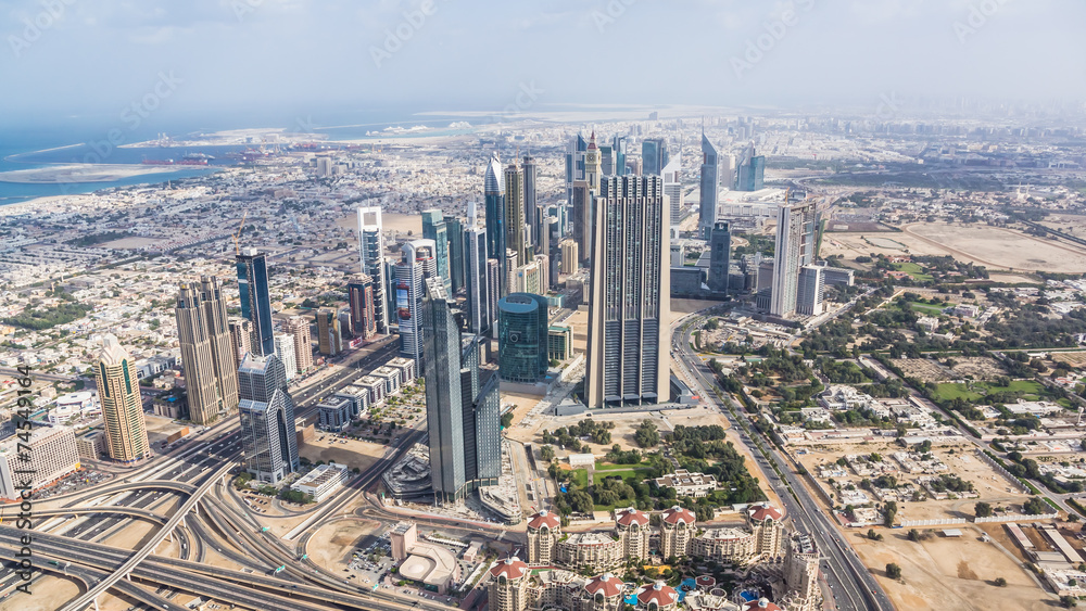 View of Sheikh Zayed Road in downtown Dubai