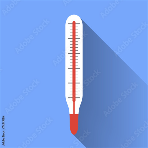 Vector flat thermometer