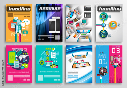 Set of Flyer Design, Infographics. Brochure Designs