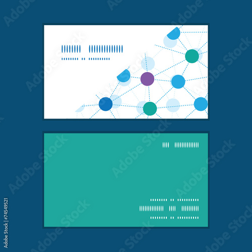 Vector connected dots horizontal corner frame pattern business
