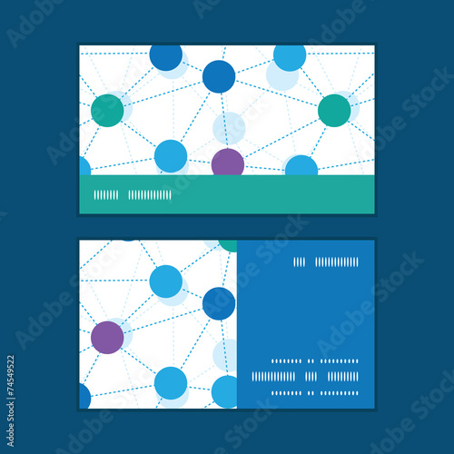 Vector connected dots horizontal stripe frame pattern business