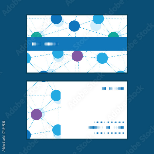 Vector connected dots horizontal stripe frame pattern business
